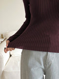  | SHEIN DAZY Fall/Winter Solid Color Casual Business Style Turtleneck Fitted Sweater,Long Sleeve Tops | Sweater | Shein | OneHub