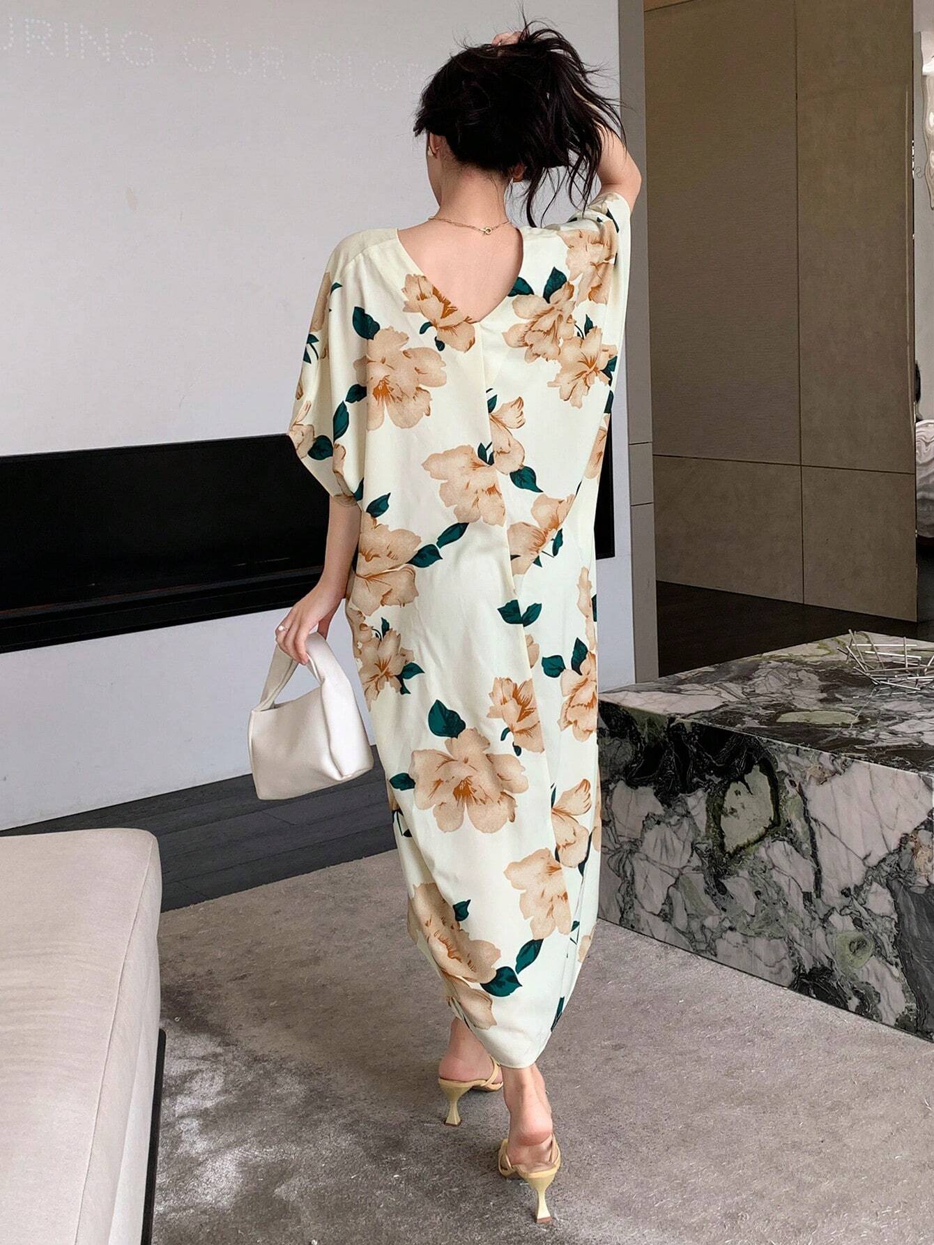  | DAZY Floral Print Batwing Sleeve Dress | Dress | Shein | OneHub