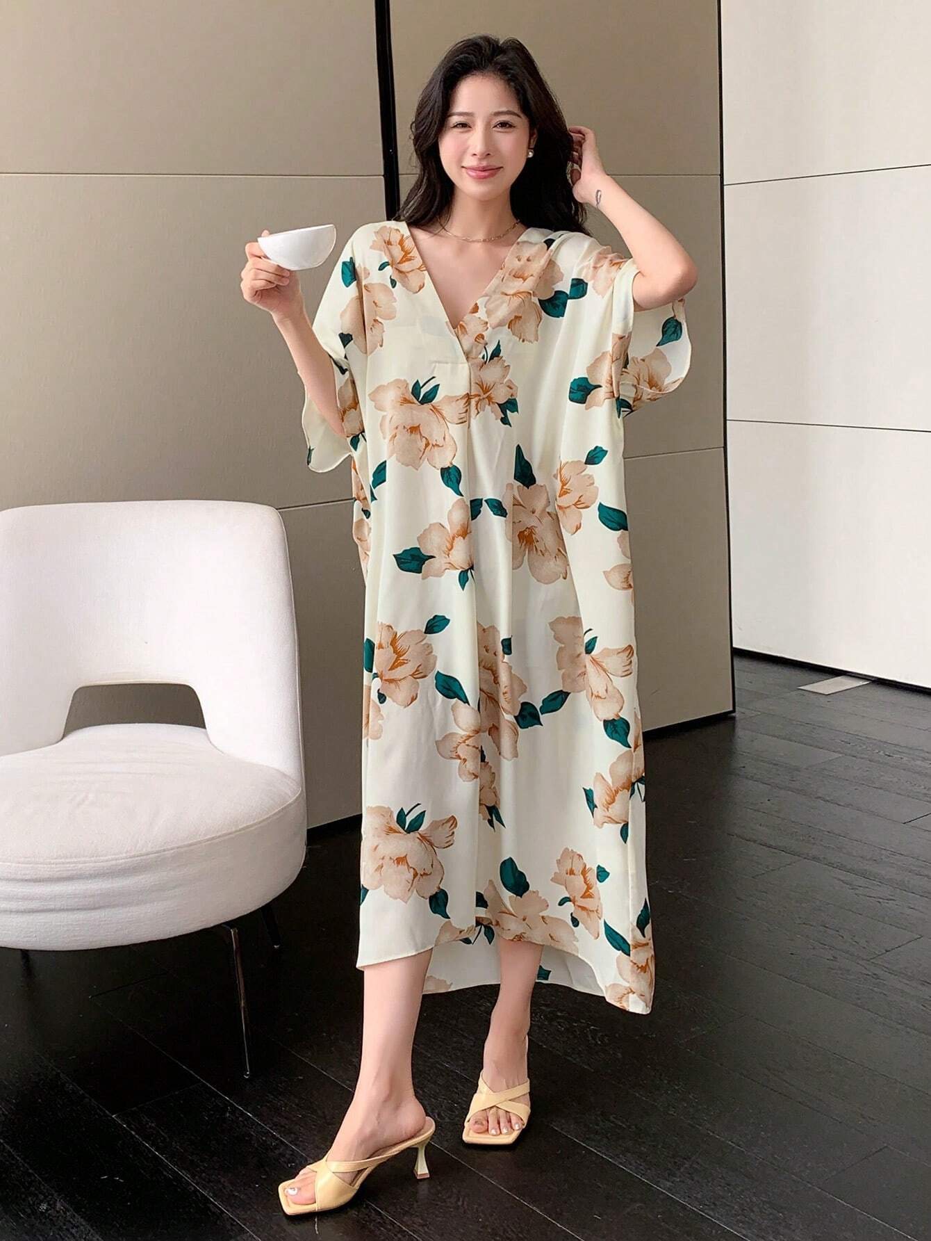  | DAZY Floral Print Batwing Sleeve Dress | Dress | Shein | OneHub