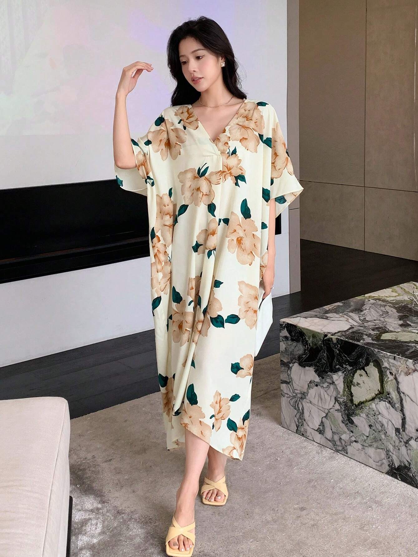  | DAZY Floral Print Batwing Sleeve Dress | Dress | Shein | OneHub