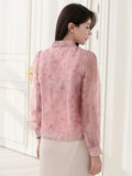  | SHEIN DAZY Floral Print Collar Bow Tie Decorated Long Sleeve Shirt | Blouse | Shein | OneHub