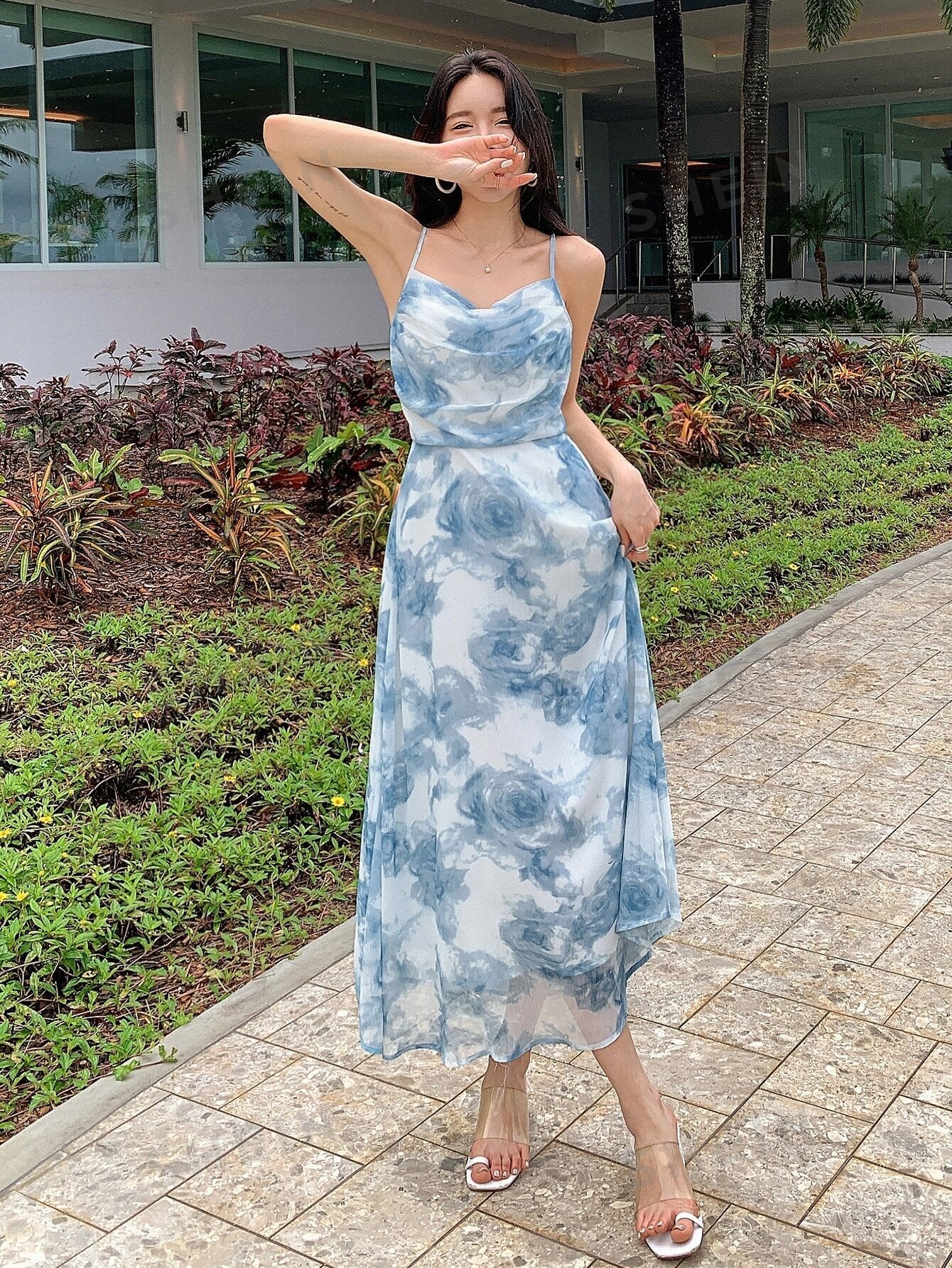  | SHEIN DAZY Floral Print Draped Collar Cami Dress | Dress | Shein | OneHub