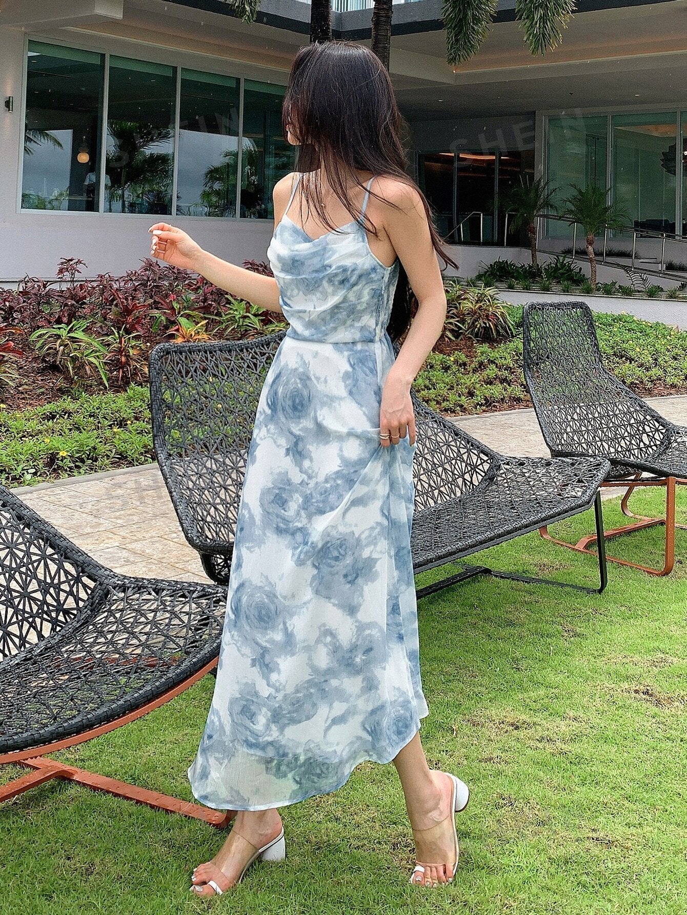  | SHEIN DAZY Floral Print Draped Collar Cami Dress | Dress | Shein | OneHub