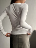  | SHEIN DAZY Half Button Ribbed Knit Tee | T-shirt | Shein | OneHub