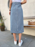  | SHEIN DAZY High Waist Button Front Denim Skirt | Skirt | Shein | OneHub