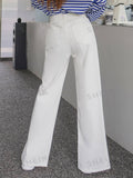  | SHEIN DAZY High Waist Slit Hem Wide Leg Jeans | Pants | Shein | OneHub