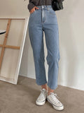  | SHEIN DAZY High Waist Straight Leg Cropped Jeans | Pants | Shein | OneHub