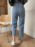  | SHEIN DAZY High Waist Straight Leg Cropped Jeans | Pants | Shein | OneHub