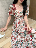  | SHEIN DAZY Kpop Floral Print Puff Sleeve Dress | Dress | Shein | OneHub