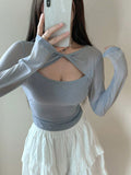  | SHEIN DAZY Kpop Solid Twist Front Cut Out Front Tee | Top | Shein | OneHub
