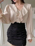  | SHEIN DAZY Ruffle Trim Flounce Sleeve Blouse | Blouse | Shein | OneHub