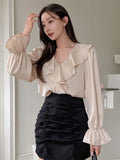  | SHEIN DAZY Ruffle Trim Flounce Sleeve Blouse | Blouse | Shein | OneHub