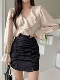  | SHEIN DAZY Ruffle Trim Flounce Sleeve Blouse | Blouse | Shein | OneHub