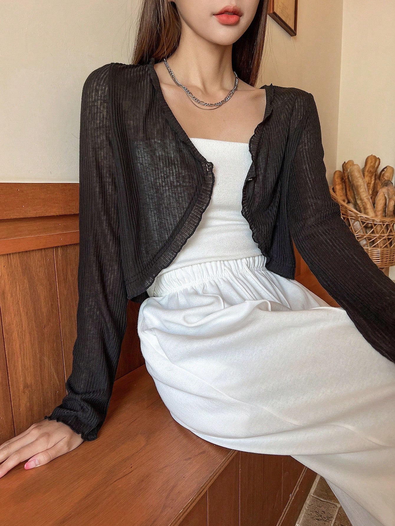  | SHEIN DAZY Solid Button Front Crop Jacket | Jacket | Shein | OneHub