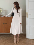  | DAZY Solid Color V Neck Long Sleeve Dress | Dress | Shein | OneHub