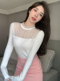 | SHEIN DAZY Solid Frill Trim Ribbed Knit Sweater | Sweater | Shein | OneHub
