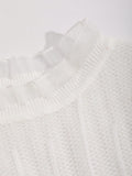  | SHEIN DAZY Solid Frill Trim Ribbed Knit Sweater | Sweater | Shein | OneHub