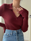  | SHEIN DAZY Solid Ribbed Knit Sweater | Sweater | Shein | OneHub