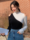  | SHEIN DAZY Two Tone Cold Shoulder Sweater | Sweater | Shein | OneHub