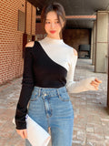  | SHEIN DAZY Two Tone Cold Shoulder Sweater | Sweater | Shein | OneHub