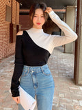  | SHEIN DAZY Two Tone Cold Shoulder Sweater | Sweater | Shein | OneHub