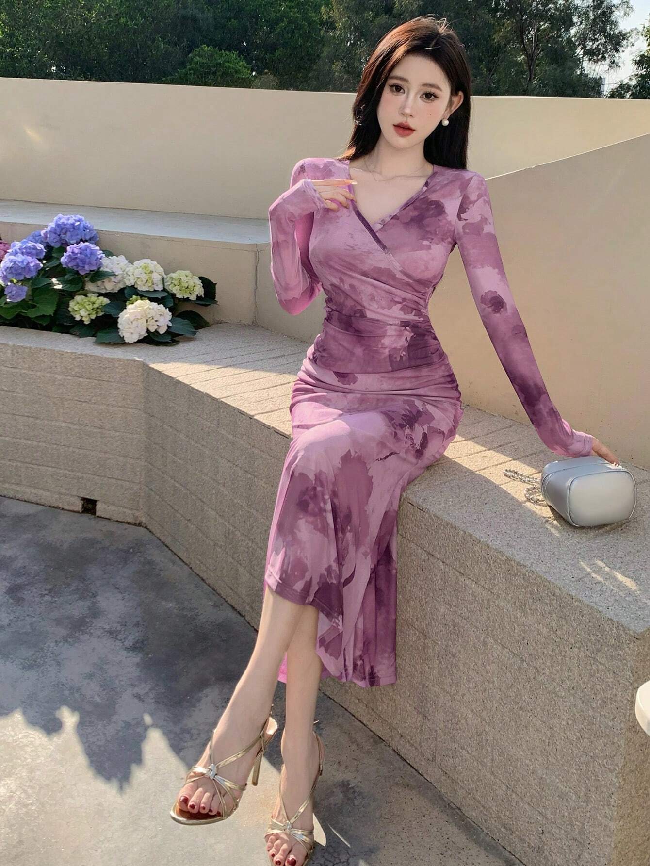  | SHEIN DAZY Women Ombre Wrap Design Long Dress | Dress | Shein | OneHub