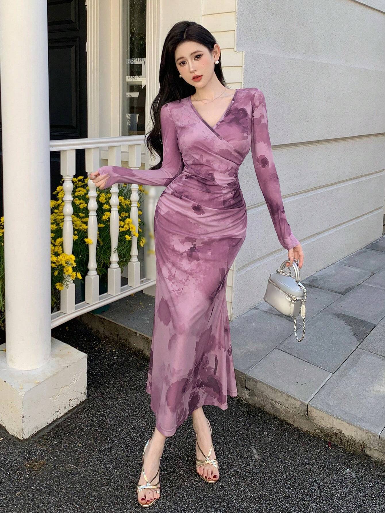  | SHEIN DAZY Women Ombre Wrap Design Long Dress | Dress | Shein | OneHub