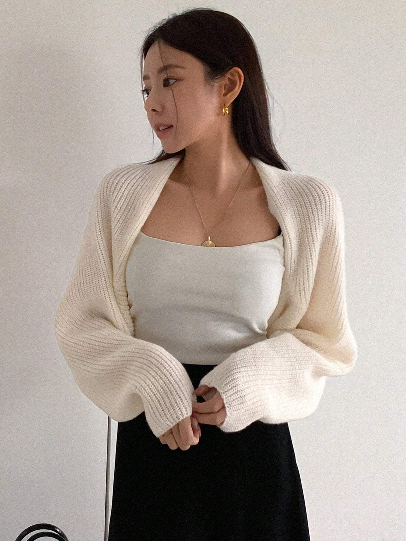  | SHEIN DAZY Women's Casual Solid Color Batwing Sleeve Cardigan | Sweater | Shein | OneHub
