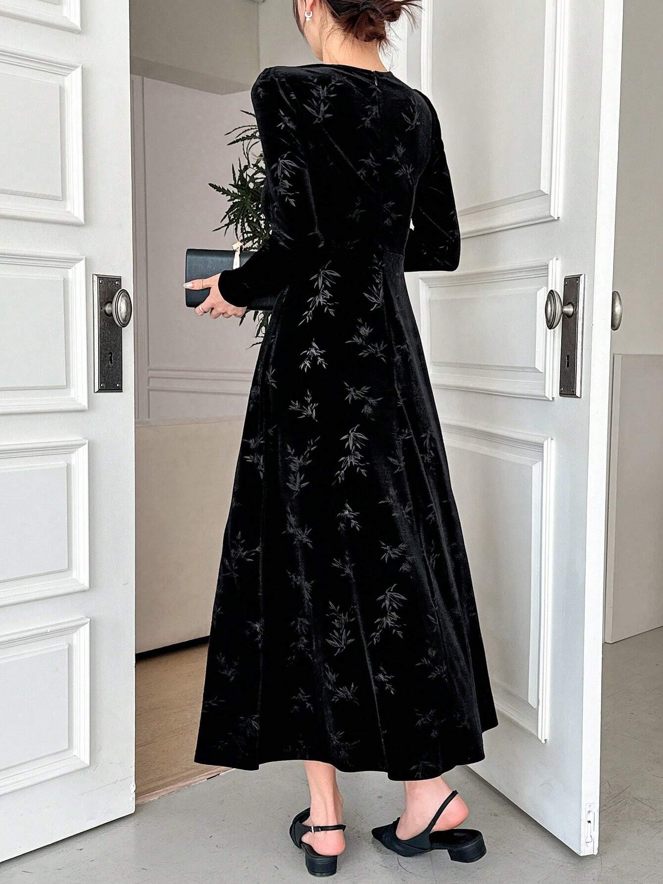  | SHEIN DAZY Women's Crew Neck Long Sleeve Embroidered Casual Long Dress | Dress | Shein | OneHub