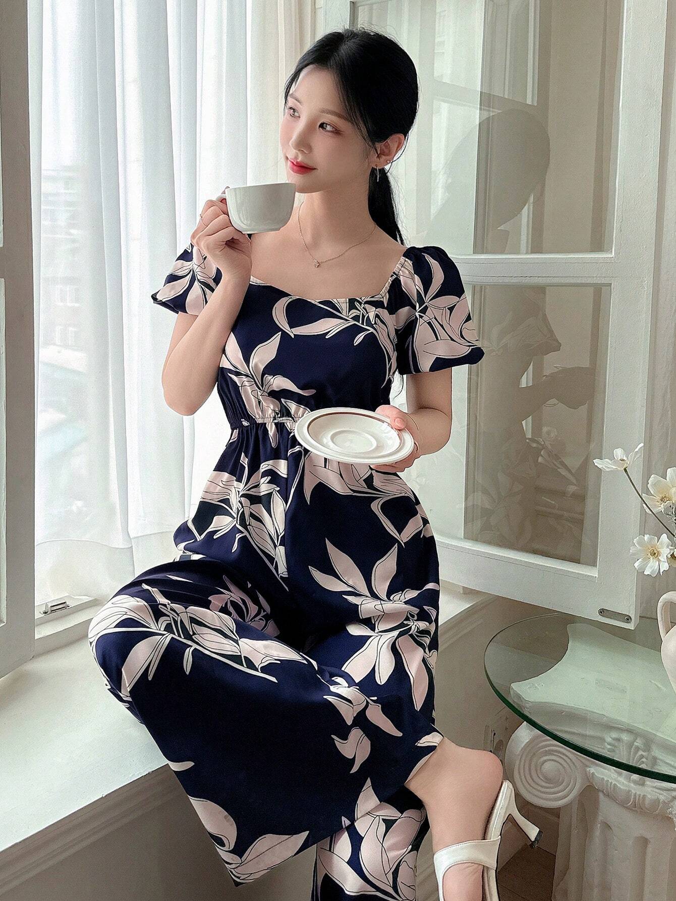  | SHEIN DAZY Women's Floral Print Casual Vacation Jumpsuit With Adjustable Waist | Jumpsuit | Shein | OneHub