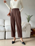  | SHEIN DAZY Women's Plain Color Pleated Pocket Business Casual Suit Pants | Pants | Shein | OneHub