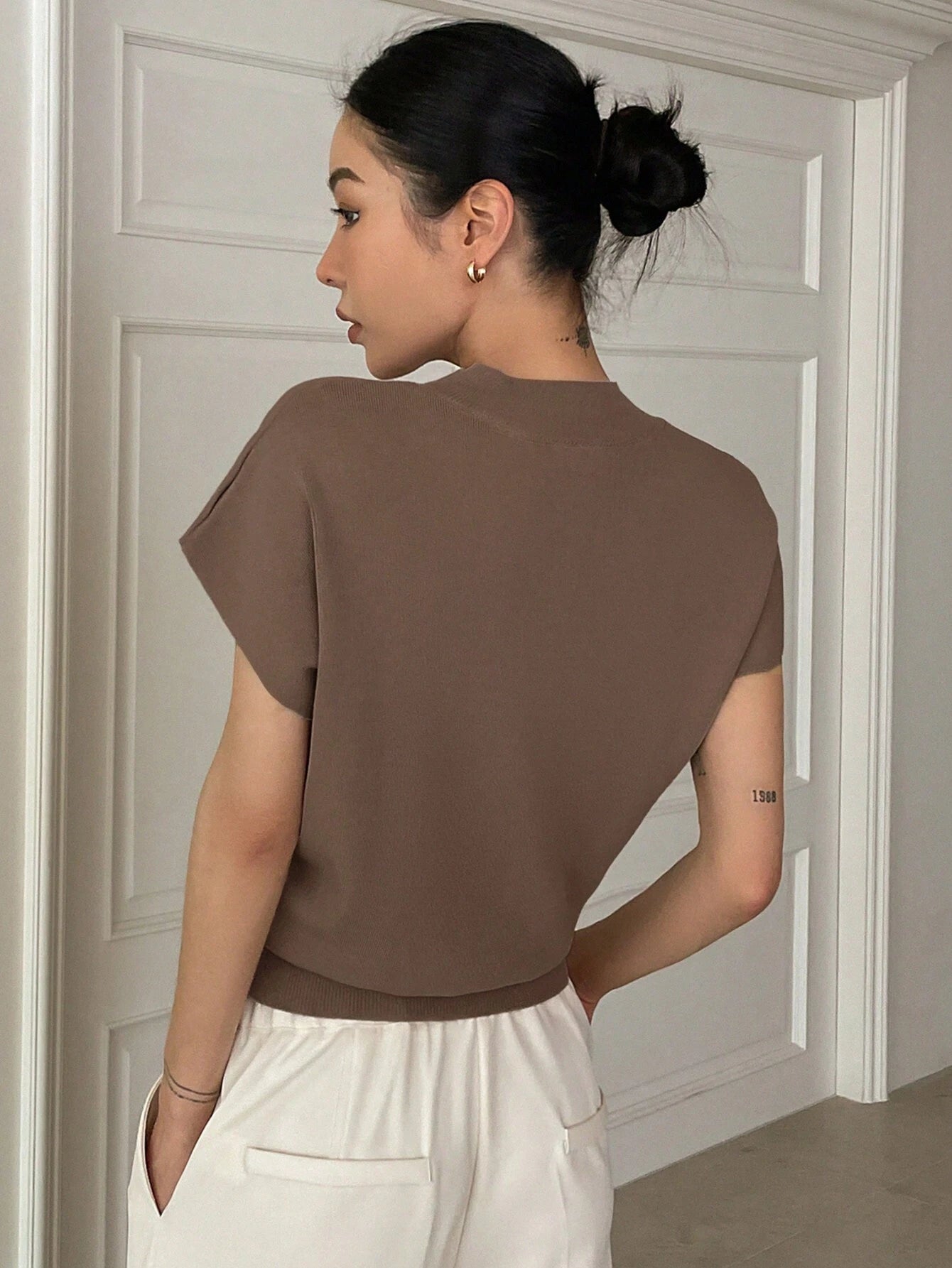  | SHEIN DAZY Women's Short Sleeve Ribbed Knit Sweater | Sweater | Shein | OneHub