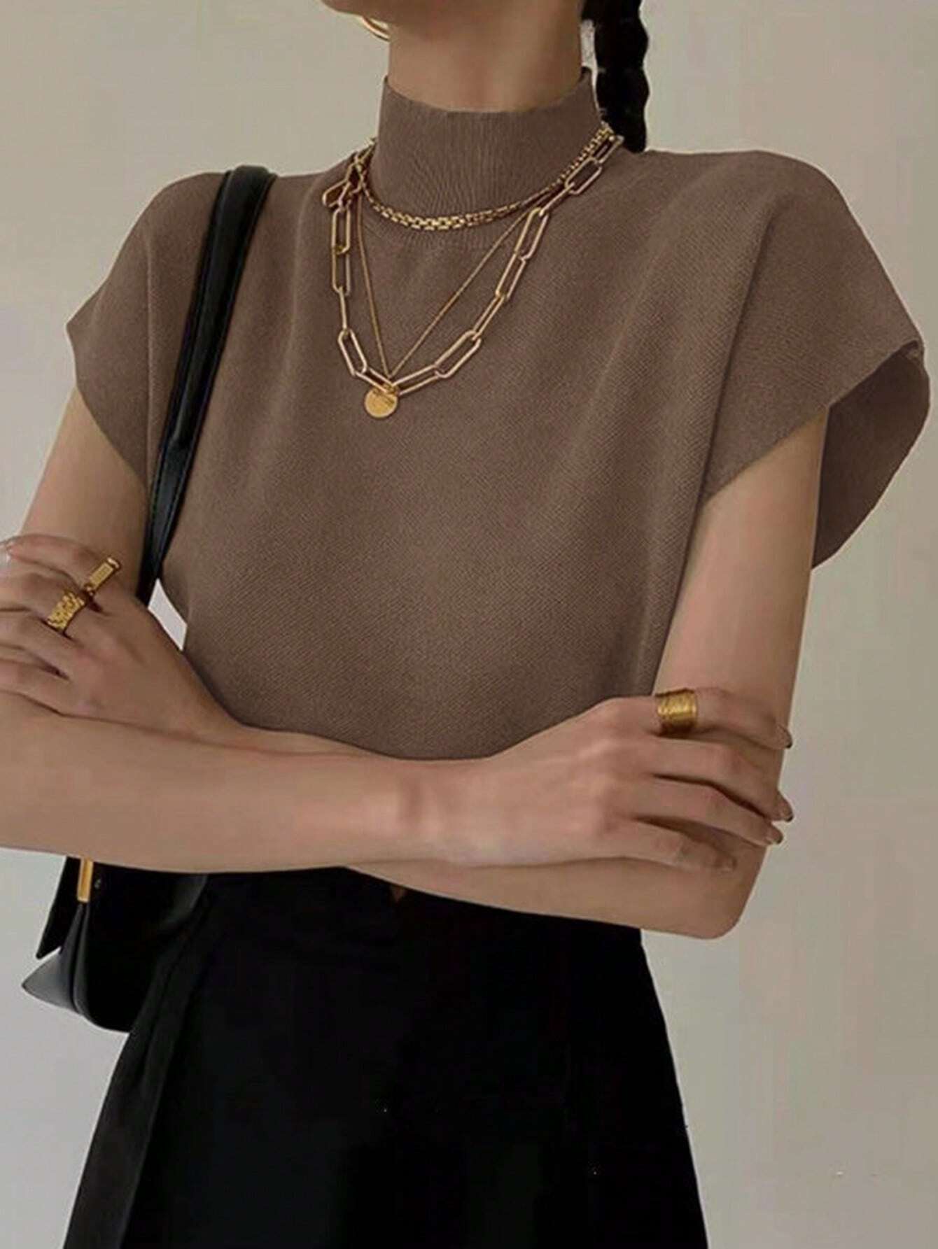  | SHEIN DAZY Women's Short Sleeve Ribbed Knit Sweater | Sweater | Shein | OneHub