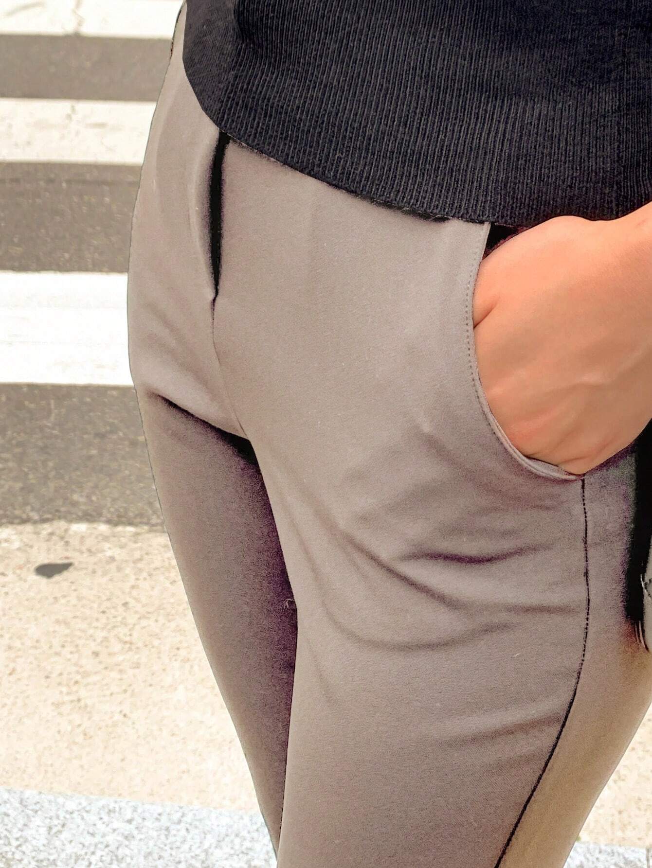  | SHEIN DAZY Women's Solid Color High Waisted Flared Pants, Business Casual | Pants | Shein | OneHub