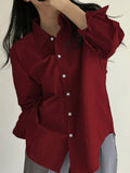  | SHEIN DAZY Women's Spring Solid Color Long Sleeve Shirt | Shirt | Shein | OneHub