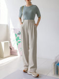  | SHEIN Dazy-Less Plicated Detail Wide Leg Trousers | Pants | Shein | OneHub