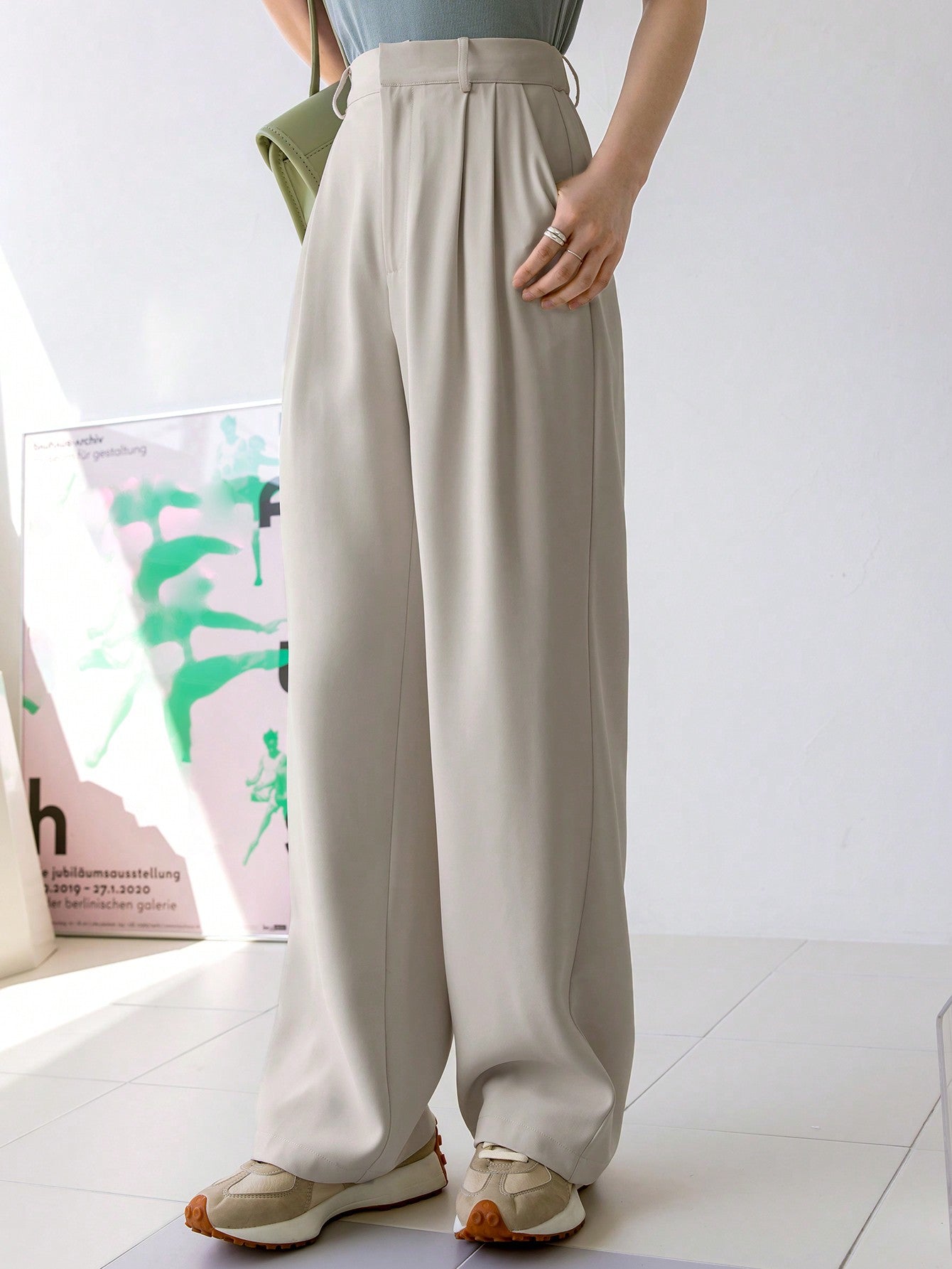  | SHEIN Dazy-Less Plicated Detail Wide Leg Trousers | Pants | Shein | OneHub