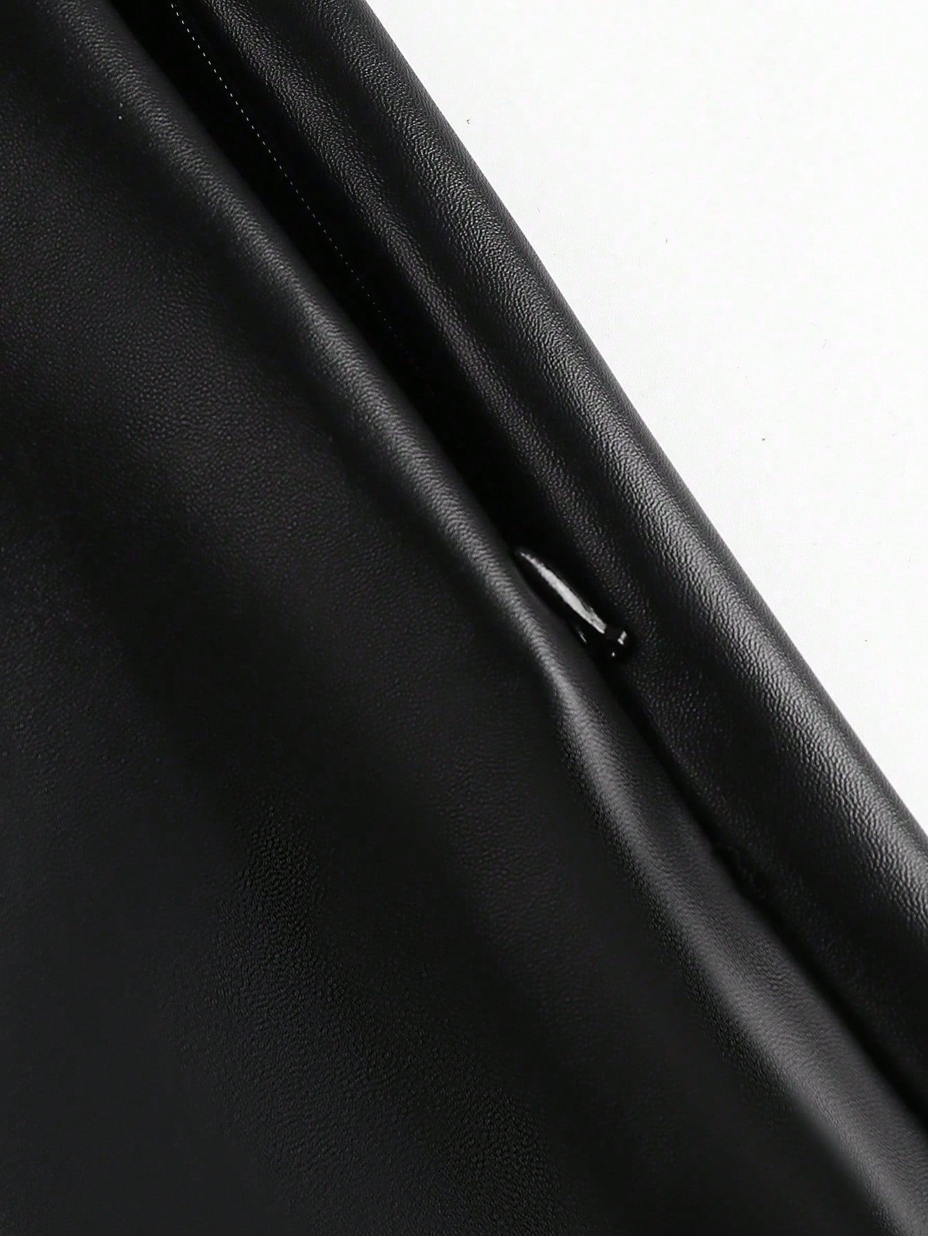 SHEIN EARO Women Silver Foil Pleated A-Line Mini Skirt