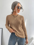 SHEIN EMERY ROSE Split Knot Side Raglan Sleeve Sweater,Long Sleeve Tops Knit Pullover Fall Winter Outfit