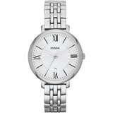 Fossil Jacqueline Silver Stainless Steel White Dial Quartz Watch for Women - ES3433