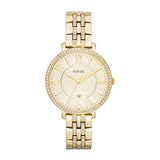 Fossil Jacqueline Gold Stainless Steel Gold Dial Quartz Watch for Women - ES3547
