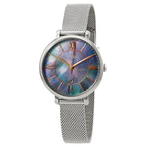 Fossil Jacqueline Silver Mesh Bracelet Mother of pearl Dial Quartz Watch for Women - ES4322