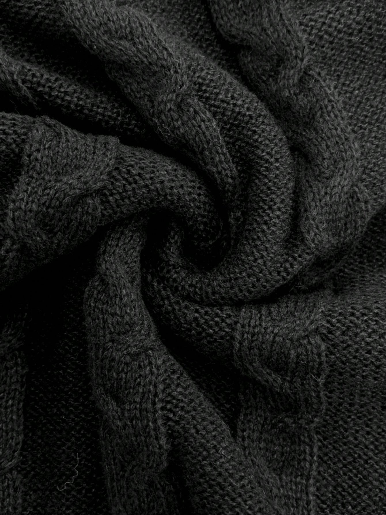  | SHEIN Elegant Ladies' Simple Hong Kong Style Mock Neck Cable Knit Midi Sweater Dress | Dress | Shein | OneHub