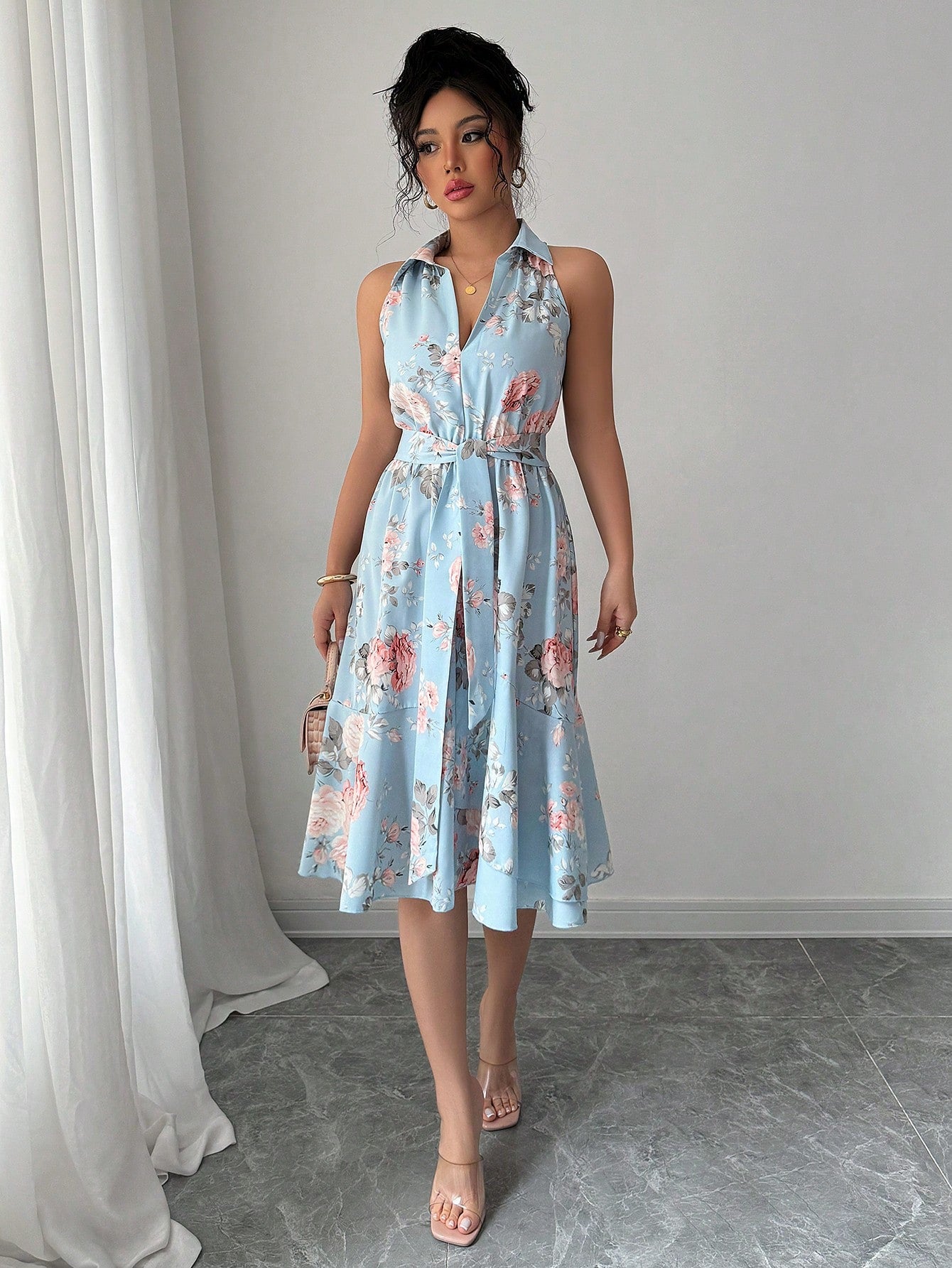  | SHEIN Elenzga Floral Print Elegant Romantic Women's Vacation Dress | Dress | Shein | OneHub