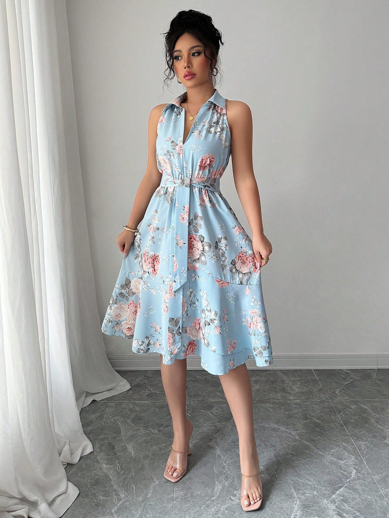  | SHEIN Elenzga Floral Print Elegant Romantic Women's Vacation Dress | Dress | Shein | OneHub