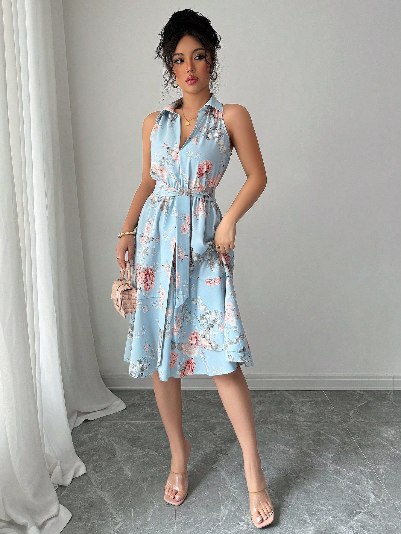  | SHEIN Elenzga Floral Print Elegant Romantic Women's Vacation Dress | Dress | Shein | OneHub