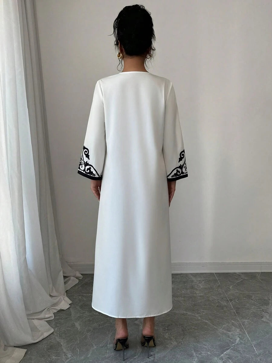  | SHEIN Elenzga Long Robe Dress For Women, New Arrival Fashion Loose Placement Print Ladies Robe | Dress | Shein | OneHub