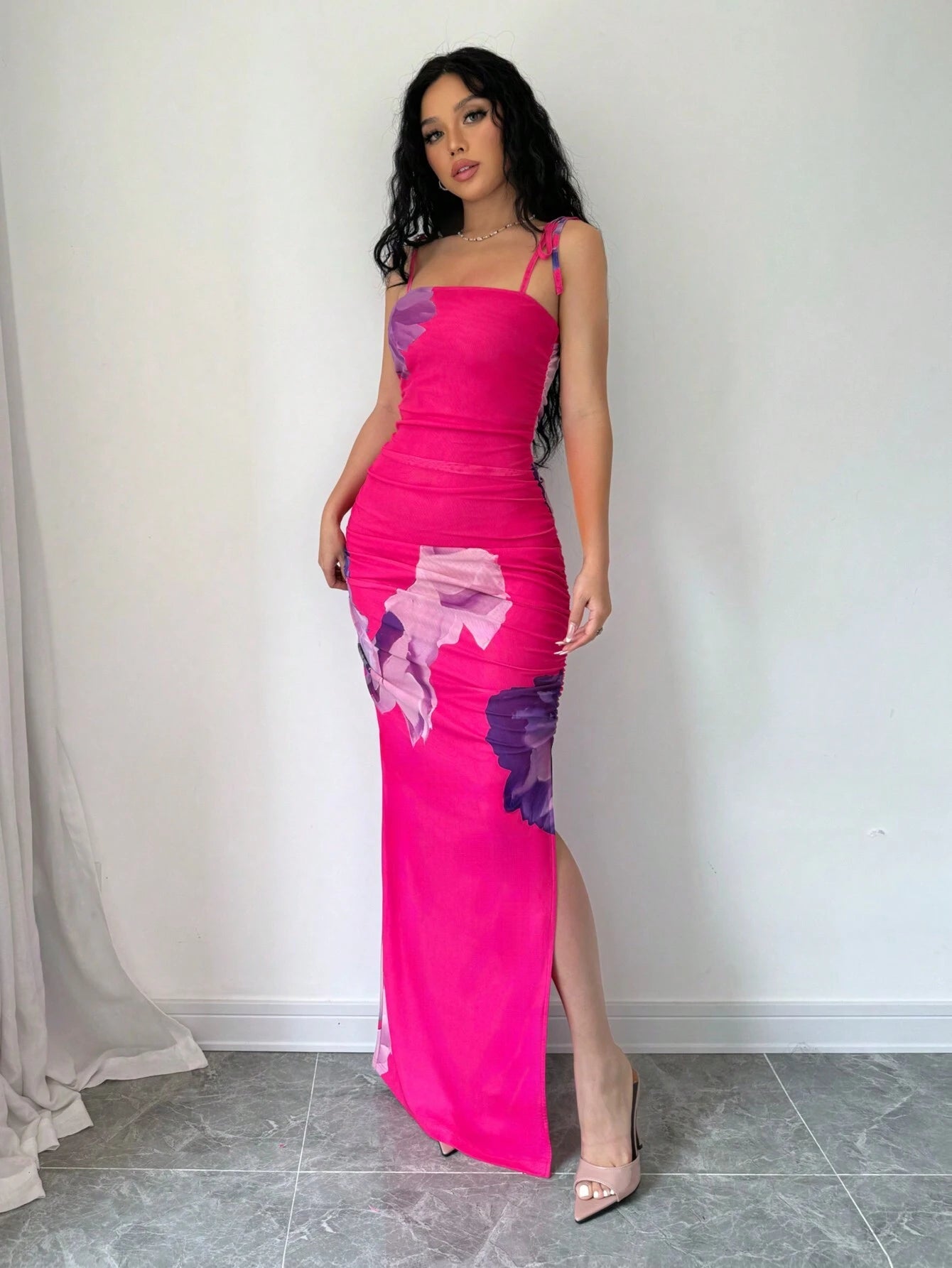  | SHEIN Elenzga Women's Casual Summer Dress With Random Print, Simple Style Maxi Women Outfit | Dress | Shein | OneHub