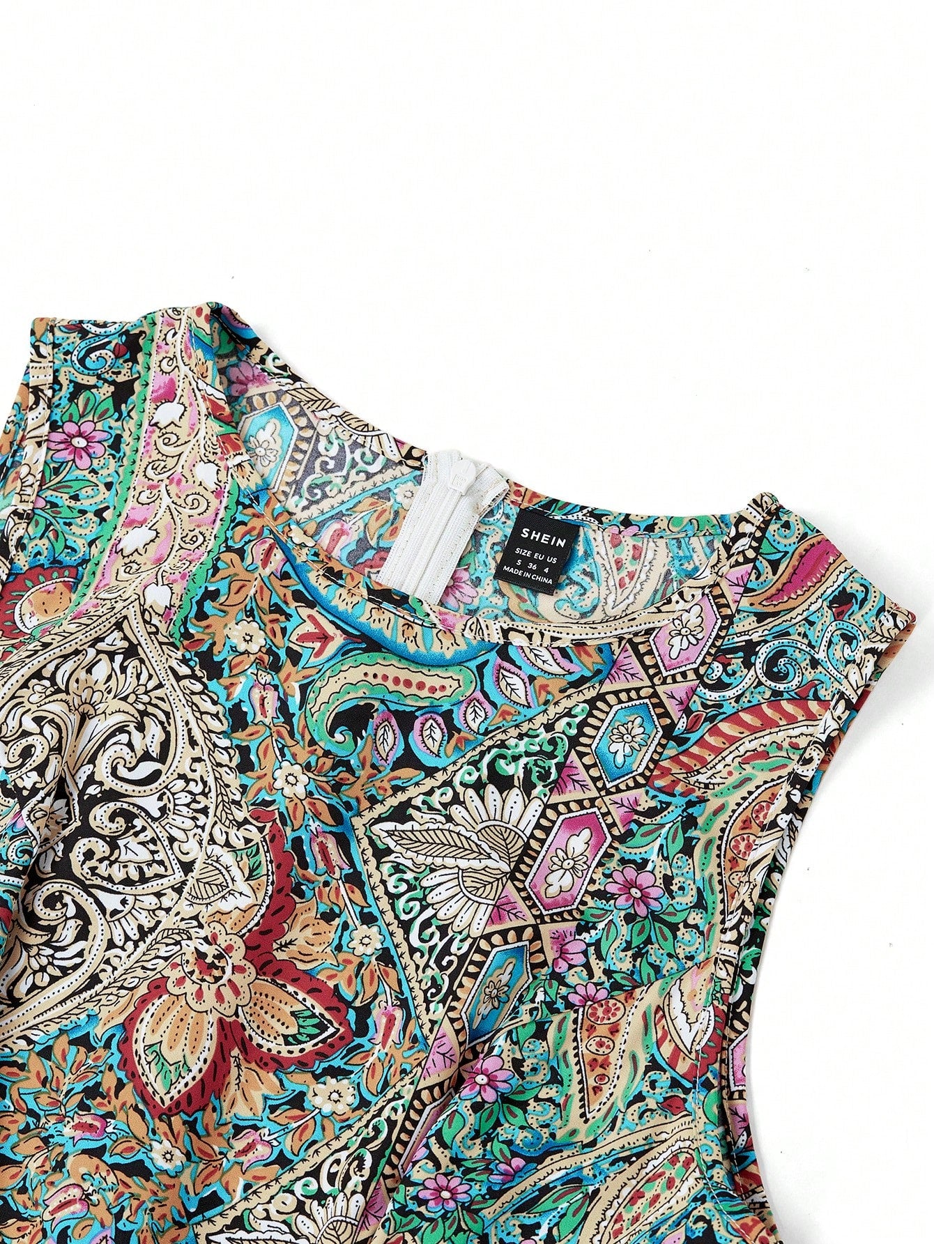  | SHEIN Ellevyn Women's Elegant Vacation Style Floral Print Front Cut-Out Round Neck Jumpsuit | Jumpsuit | Shein | OneHub