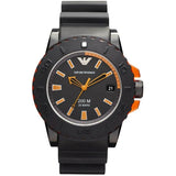 EMPORIO ARMANI Sportivo Black Silicone Strap Grey Dial Quartz Watch for Men - EMPORIO ARMANI AR5969